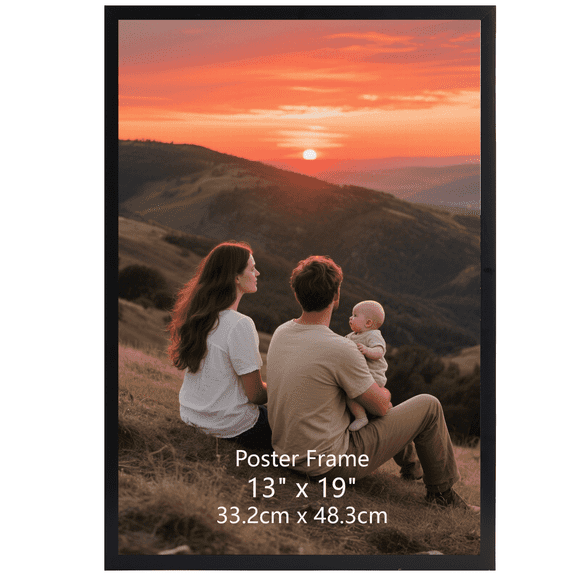 1 Pack 13x19 Poster Frame, Black Gallery Picture Frame for Wall Decoration