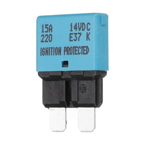1 Pack 14V DC 15A Blue ATC/ATO Automatic Mini Resettable Fuse for Car