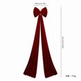 thumbnail image 1 of 1 Pack 15.75 x 86.61 Inch Christmas Extra Large Velvet Bows Christmas Tree Topper Bow Decor Giant Xmas Front Door Bows with Long Streamers for Home Wreath Wall Backdrop Party, 1 of 1