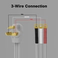 1 Pack 15 FT 3 Prong Dryer Cord, NEMA 10-30P to 3-Wire Appliance Cord ...
