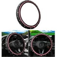 thumbnail image 1 of 1 Pack 15 Inches Elastic Stretch Leather Car Steering Wheel Cover, Bling Diamond Vehicle Decor Accessories for Most Vehicles, Pink, 1 of 12