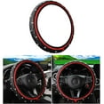 thumbnail image 1 of 1 Pack 15 Inches Elastic Stretch Leather Car Steering Wheel Cover, Bling Diamond Vehicle Decor Accessories for Most Vehicles, Red, 1 of 6