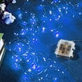 thumbnail image 1 of 1 Pack 16.4 Ft. Battery Operated Outdoor String Lights with Remote & Timer, LED Blue Fairy Lights, Waterproof Twinkle Lights for Bedroom, Dorm, Mason Jar, Wedding, Party, Christmas, 1 of 14