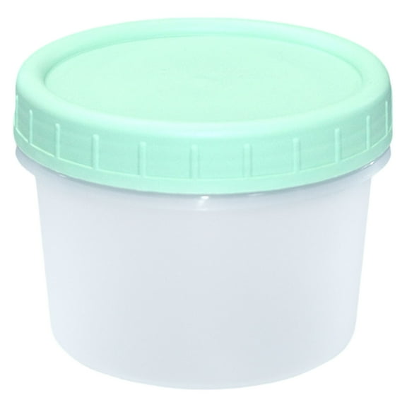 1 Pack 160ml Reusable Small Plastic Containers with Screw Lids, Small Food Storage Freezer Containers, Deli Containers Stackable Food Storage Jars, Sauce Condiment Jars