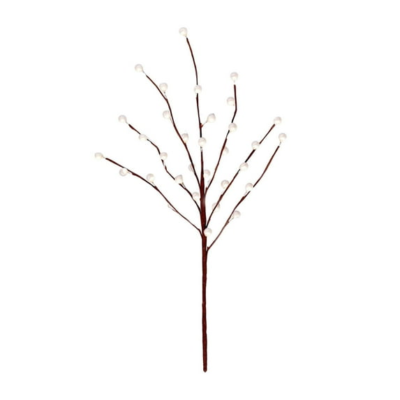 1 Pack 17 inch Artificial White Berry Picks, Artificial White Berries Stems for Christmas Tree Holly Berry Branches Ornaments Wreath Crafts Wedding Holiday Season Winter Home Christmas Decorations