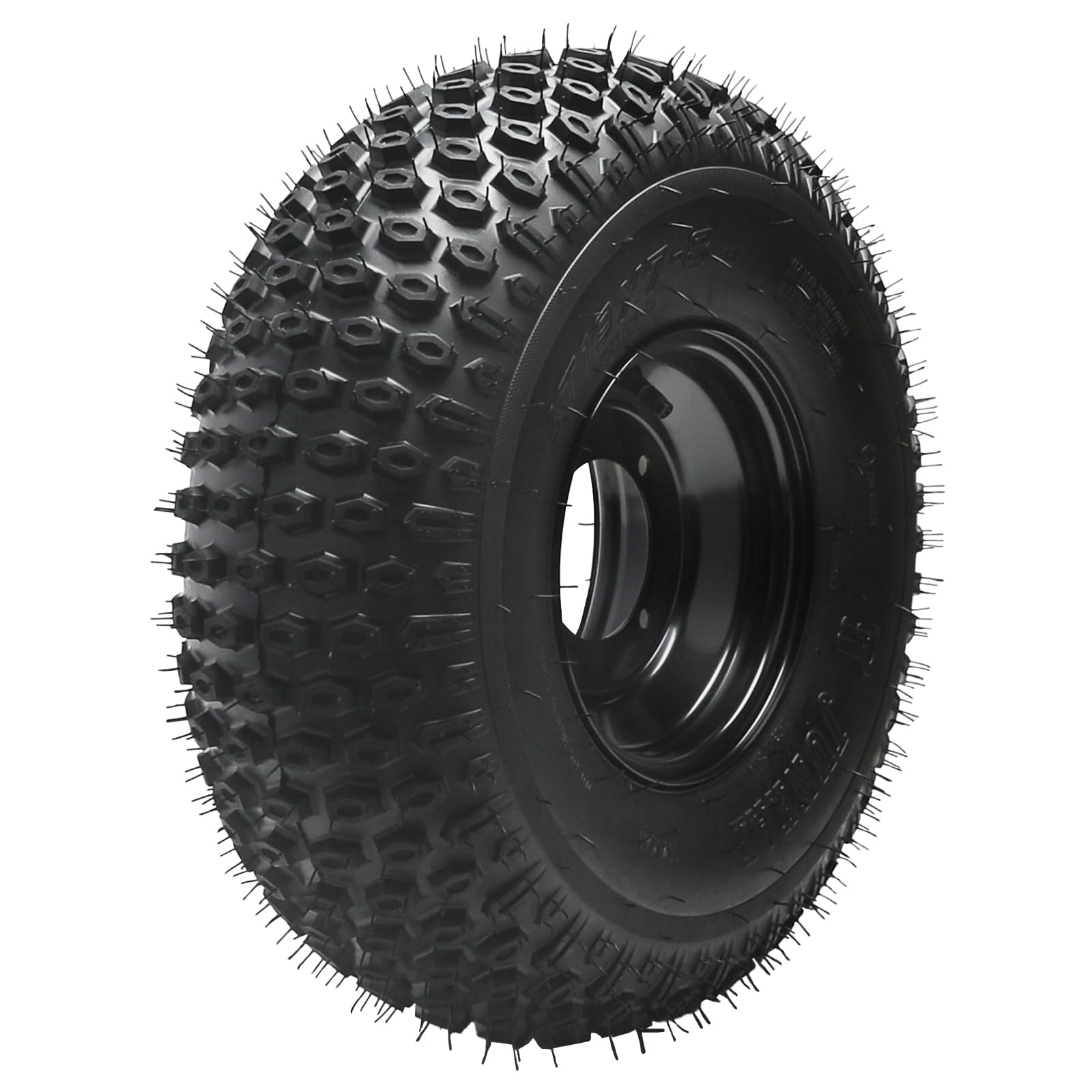 1 Pack 19x7-8 19x7x8 Tubeless Off-Road ATV Tire with Iron Rim 