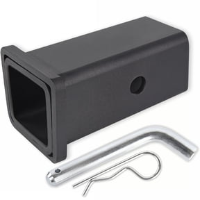 1-Pack 2-1/2" to 2" Trailer Hitch Reducer Sleeve, Carbon Steel Adapter for Class V Receiver, Black, 5/8" Pin & Clip Included