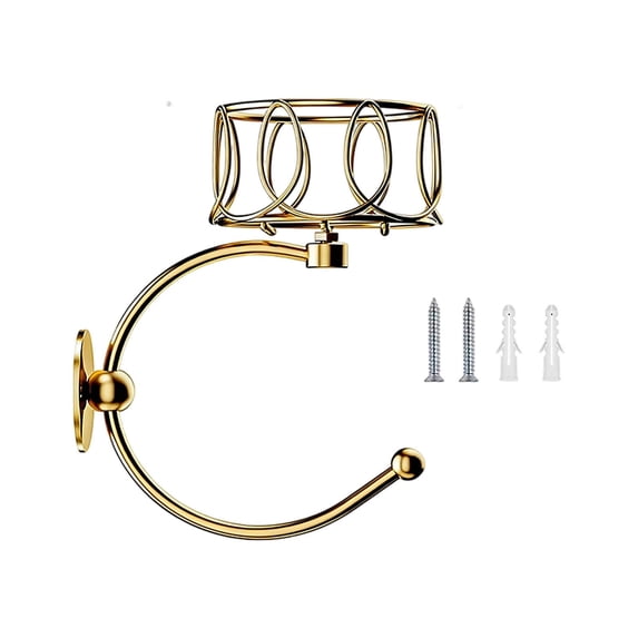 1 Pack 2 in 1 Metal Candle Towel Holder Wall-Mounted Multifunctional Towel Ring with Decorative Candle Stand for Bathroom Kitchen Bedroom Durable Resistant Corrosion 7.95*6.22 Inch