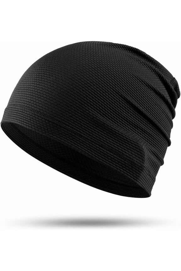 1 Pack/ 2 Pack Cooling Skull Caps for Men & Women - Breathable Slouchy Beanie Running Caps for Cycling, Gym & Summer