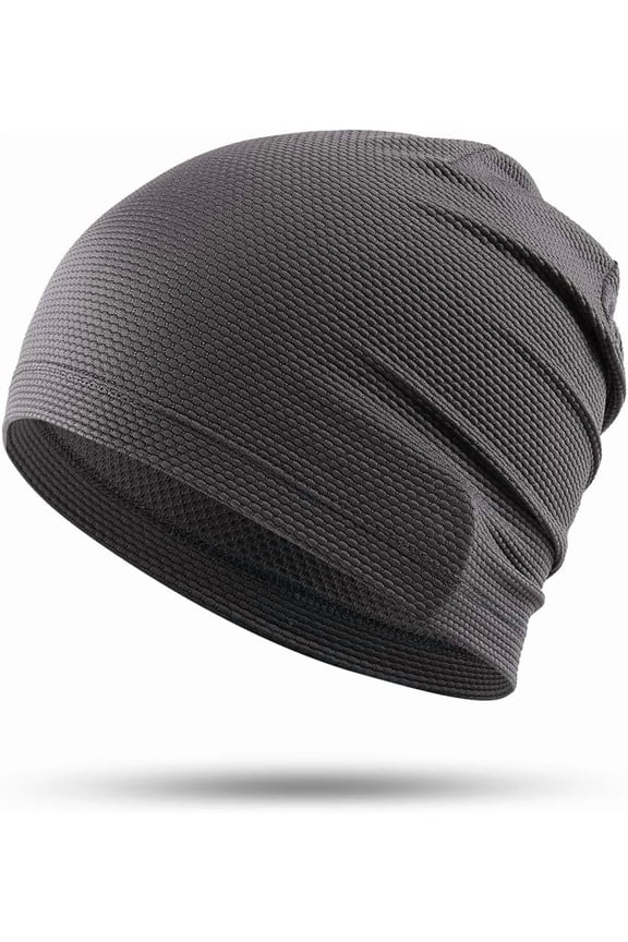 1 Pack/ 2 Pack Cooling Skull Caps for Men & Women - Breathable Slouchy Beanie Running Caps for Cycling, Gym & Summer