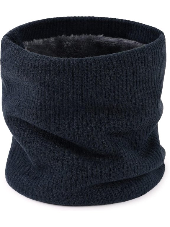 1 Pack/ 2 Pack Unisex Fleece Lined Neck Warmer Ski Face Neck Gaiter, Winter Knitted Neck Gaiter Scarf for Women Men