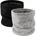 1 Pack/ 2 Pack Unisex Fleece Lined Neck Warmer Ski Face Neck Gaiter