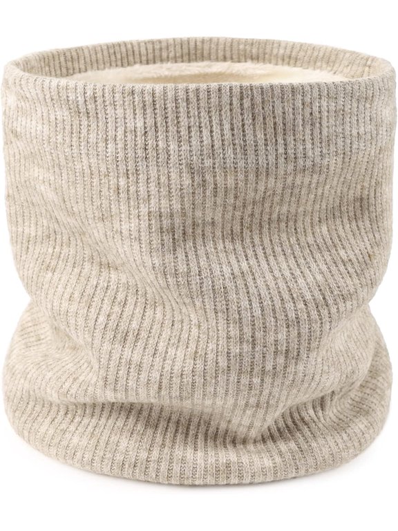 1 Pack/ 2 Pack Unisex Fleece Lined Neck Warmer Ski Face Neck Gaiter, Winter Knitted Neck Gaiter Scarf for Women Men