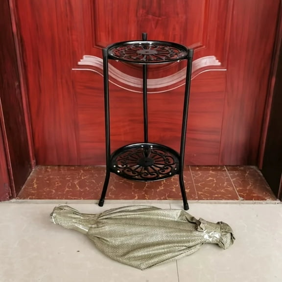 1 Pack, 2-Tiered Tall Plant Stand Metal Plant ShelfSupports Rack For Indoor Outdoor Home Decoration