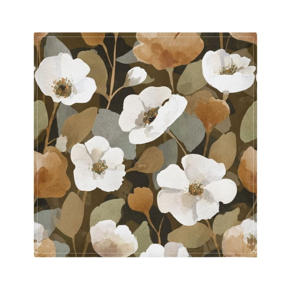 1 Pack 20'' x20" Satin Table Napkins Dinner Napkins for wedding Party Decoration events Camouflage White Flowers