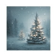 thumbnail image 1 of 1 Pack 20'' x20" Satin Table Napkins Dinner Napkins for wedding Party Decoration events Christmas Tree with Lights, 1 of 6