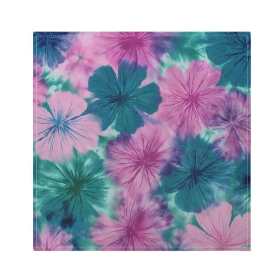 1 Pack 20'' x20" Satin Table Napkins Dinner Napkins for wedding Party Decoration events Pink and Teal Tie-dye