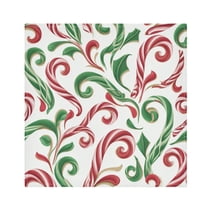 1 Pack 20'' x20" Satin Table Napkins Dinner Napkins for wedding Party Decoration events Red and Green Candy-cane