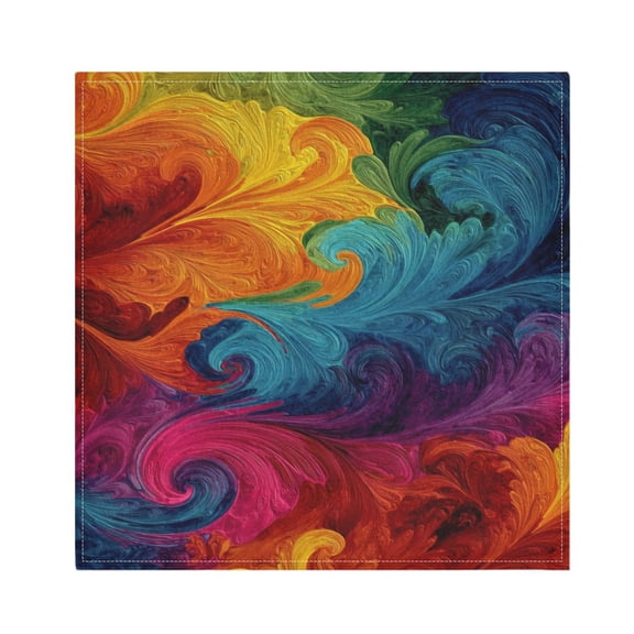 1 Pack 20'' x20" Satin Table Napkins Dinner Napkins for wedding Party Decoration events Vibrant Colorful Tie-dye Pattern
