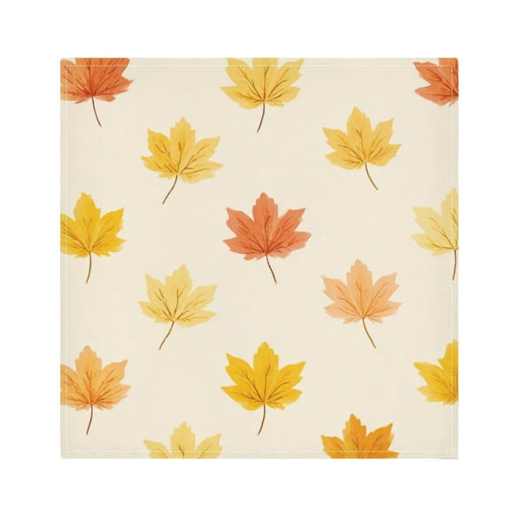 1 Pack 20'' x20" Satin Table Napkins Dinner Napkins for wedding Party Decoration events Yellow Maple Leaves Pattern