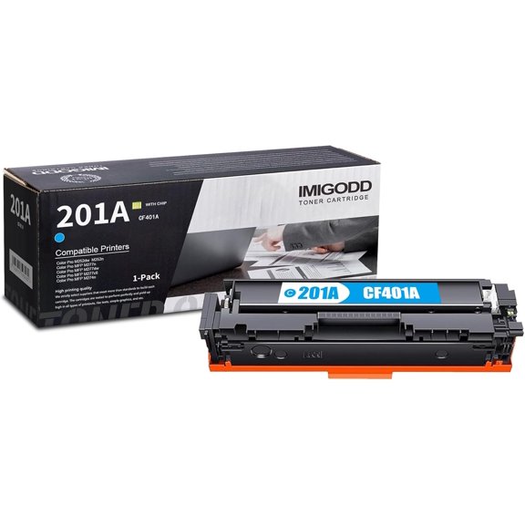 1-Pack 201A Toner Replacement for HP 201A | CF401A Cayn Toner Cartridge (with chip) High Capacity 1,700 Pages Compatible Color Pro M252dw M252n MFP M277n...