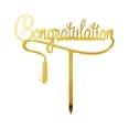 thumbnail image 1 of 1 Pack 2026 Graduation Cake Topper, 'Congrats' Acrylic Cake Decoration with Cap and Diploma Design, for High School and College Graduation Parties, 12x8cm (C), 1 of 8