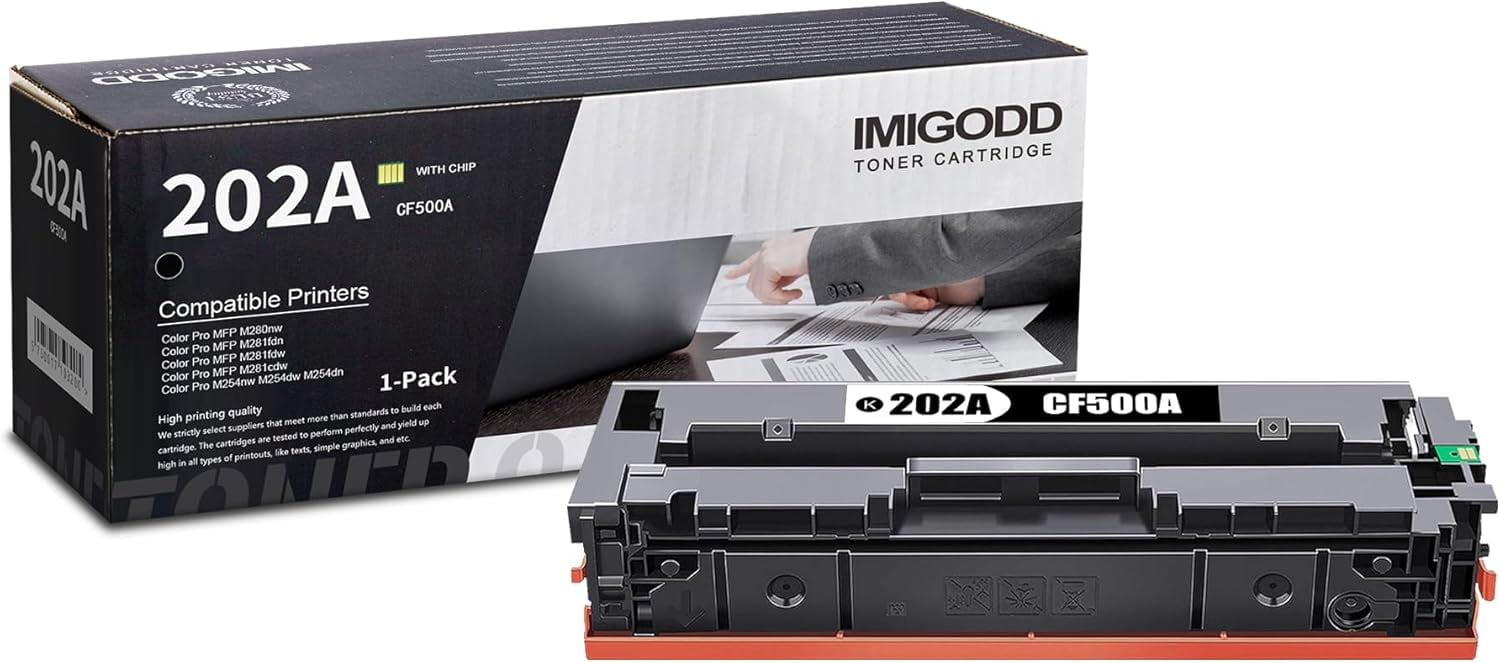 2o2a Toner Printer 1-Pack 202A Toner Replacement for HP 202A | CF500A Black Toner ...