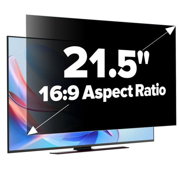 1 pc 21.5 Inch Computer Privacy Screen Filter for 16:9 Widescreen Monitor, Removable Eye Protection Anti Glare Blue Light Filter Privacy Shield, Anti Spy Screen Protector Film