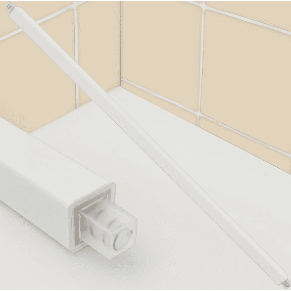 1-Pack 24 Inch Replacement Towel Bar Rod, Adjustable Spring-Loaded Ends, Wall Mount, White