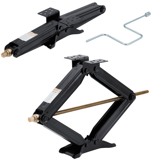 1 Pack 24" RV Scissor Jack with Crank Handle, Heavy Car Scissor Lift Jack 4 in-24 in Height Adjustable, 7500LBS RV Trailer Stabilizer Jacks, for Travel Trailer, Camper, RVs Leveling & Stabilizing
