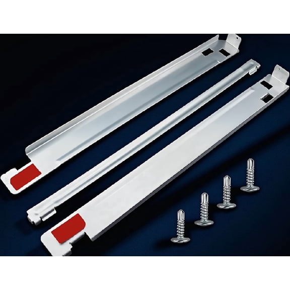 1 Pack 27-Inch Stacking Kit for Front Load Washer Dryer, Chrome Metal Side and Stopper Brackets Included