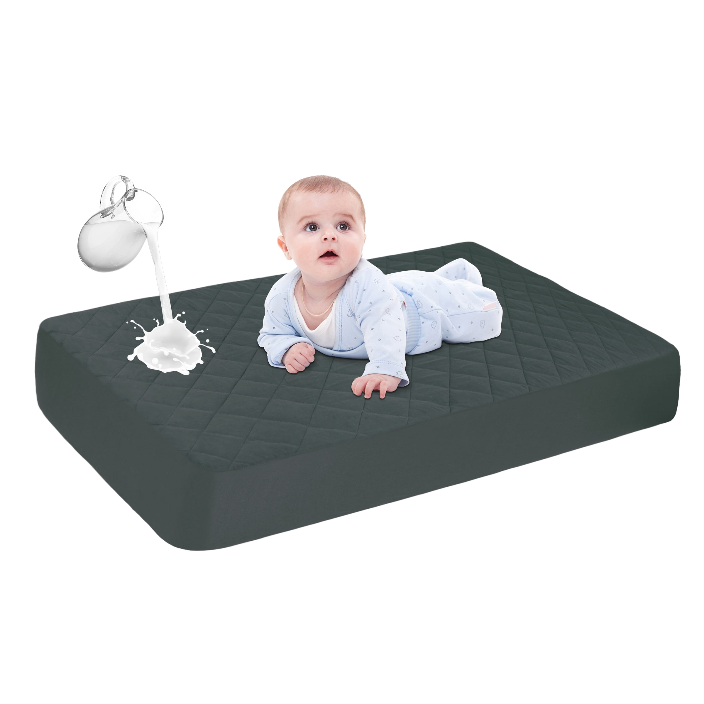 Memory Foam Crib Mattress & Toddler Mattress 52x28x2with Removable Bamboo  Cover