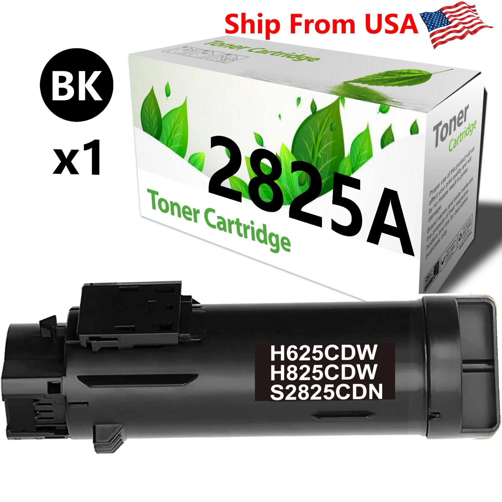 2 PK S2825 2825 Cyan Laser Toner for Dell H825 S2825cdn H625