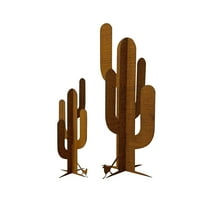 1 Pack 2Pcs Cactus Shape Skeleton Decoration With Humorous Fish Interaction Durable Outdoor Indoor Home Garden Patio Desktop Ornaments Perfect For Gardening Enthusiasts And