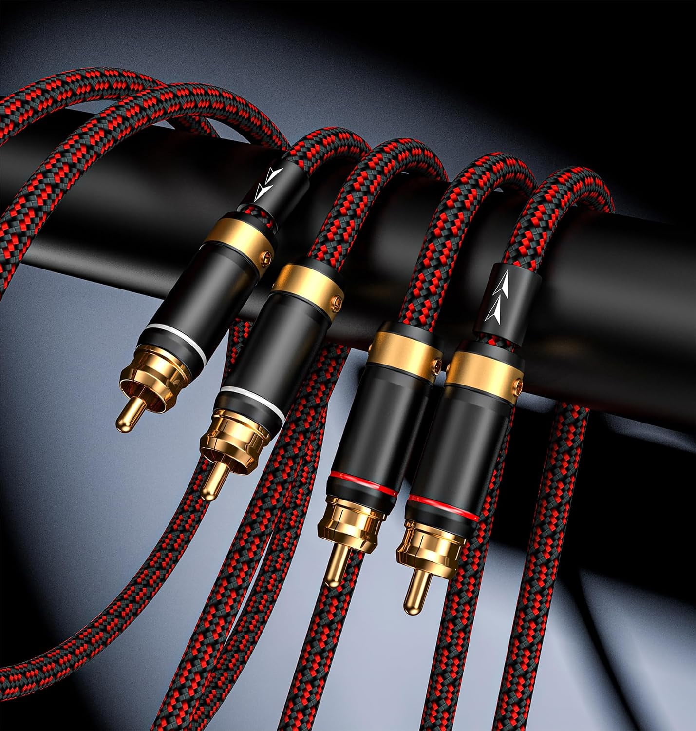1-Pack 2RCA Male to 2RCA Male Stereo Subwoofer Audio Cable, Connectors ...