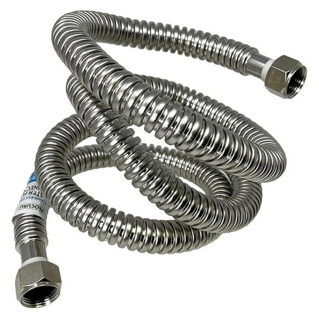 1-Pack 3/4" FIP x 72" (6Ft) Stainless Steel Water Heater Flex Connector, Certified Safe (6WAA72-1P)