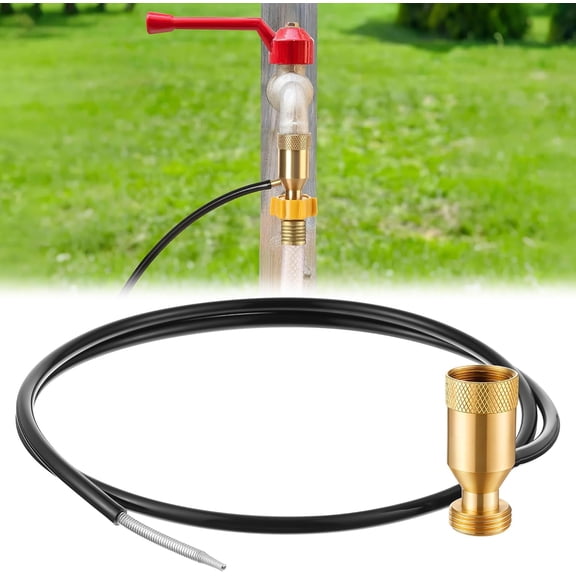 1 Pack 3/4'' Hose Siphon Fertilizer Injector, Venturi Automatic Liquid Mixer for Garden Irrigation, Farm & Greenhouse Watering System, Easy Install Fertilizer Dispenser with Silicone Tube