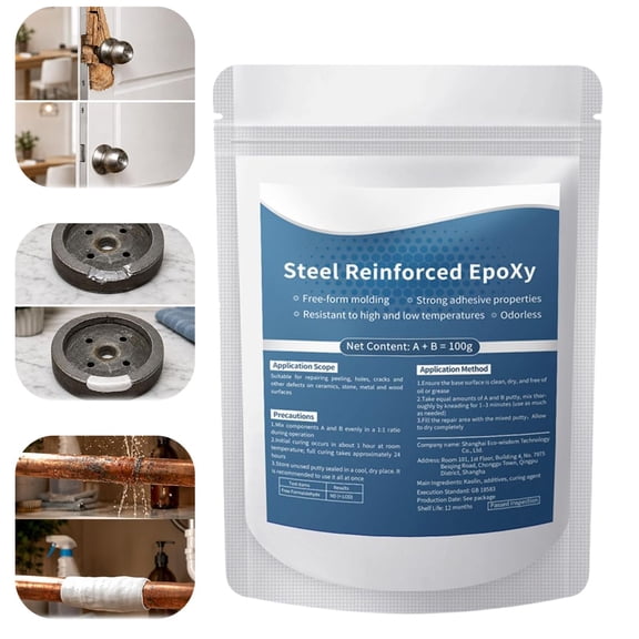 1 Pack 3.53oz Steel Reinforced Epoxy Putty, Waterproof Heat-Resistant Epoxy Putty Repair Kit,All Purpose Filler Putty AB Epoxy Clay for Metal Wood Tile Ceramics for Bonding Repairing Sculpting