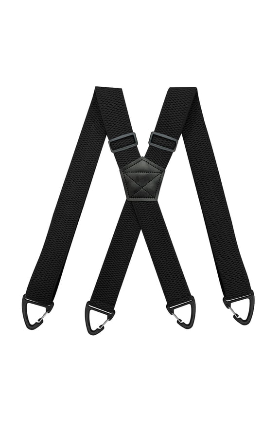 1 Pack 3.8cm Wide Heavy Duty X-Back Elastic Trouser Braces Men Adjustable 4 Snap Hook Pants Straps For Construction Cycling Outdoor Activities Assorted Premium Hues