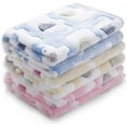 thumbnail image 1 of 1 Pack 3 Blankets Super Soft Fluffy Premium Cute Elephant Pattern Pet Blanket Flannel Throw for Dog Puppy Cat Blue/Pink/Yellow Small(23x16 inch), 1 of 7