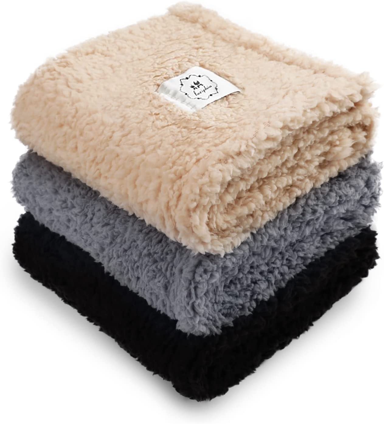 1 Pack 3 Calming Blankets Fluffy Premium Fleece Pet Blanket Soft Sherpa Throw for Dog Puppy Cat Grey Walmart