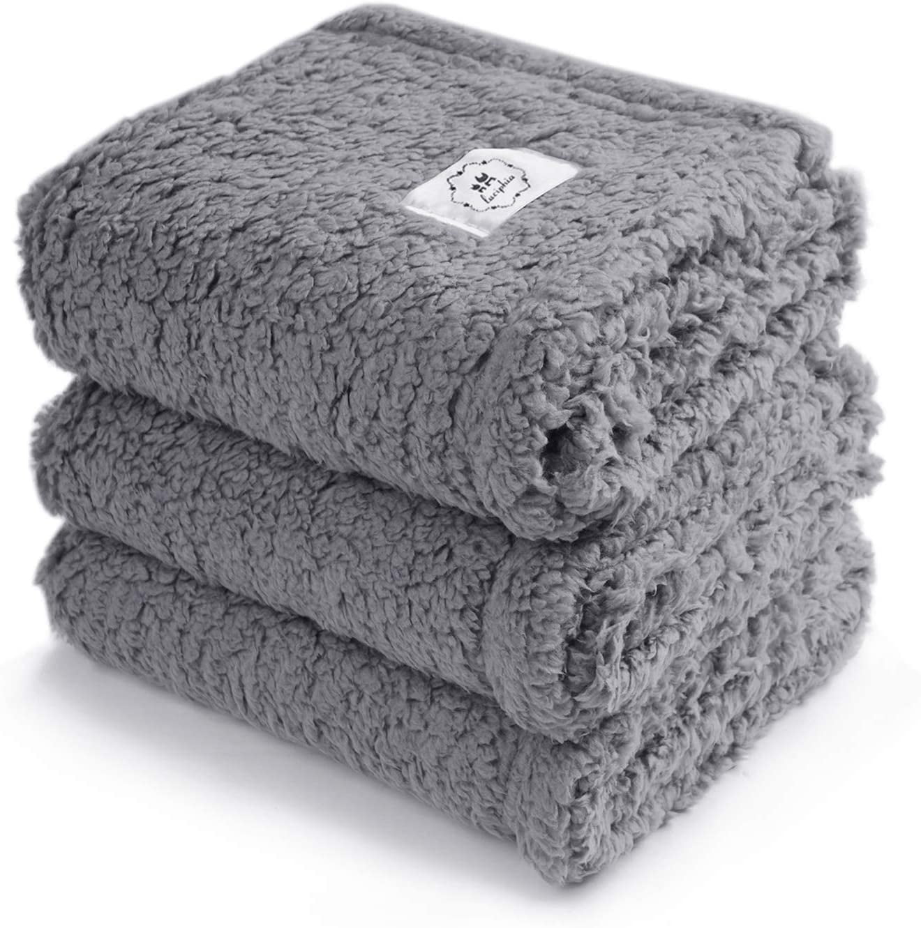 1 Pack 3 Calming Blankets Fluffy Premium Fleece Pet Blanket Soft Sherpa