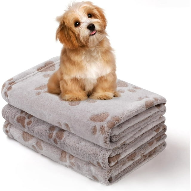 1 Pack 3 Dog Blankets for Small Dogs, Soft Fleece Dog Blanket Fluffy