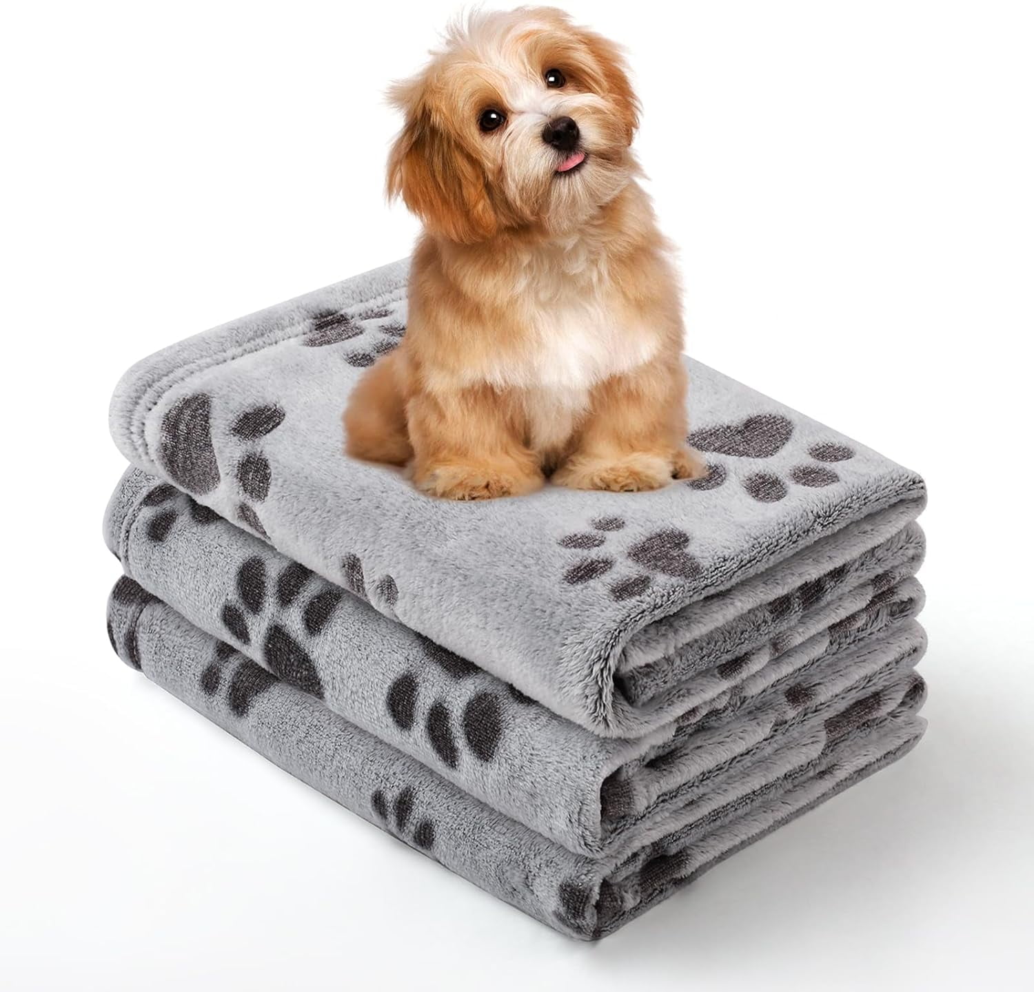 1 Pack 3 Dog Blankets for Small Dogs, Soft Fleece Dog Blanket Fluffy