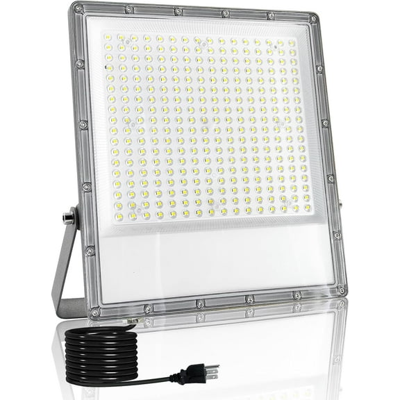 INDMIRD 1 Pack 300W LED Flood Light Outdoor, Exterior Flood Lights, Outdoor Flood Lights, Plug in Flood Light, for Yard, Garden, Playground, Lawn, Garages,Basketball Court, Stadium