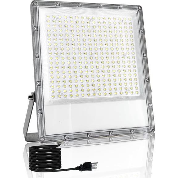 Indmird 1 pack 300W Exterior LED Flood Light, IP66 Waterproof, 6500K, for Yard, Garden, Playground, Lawn, Garages, Stadium