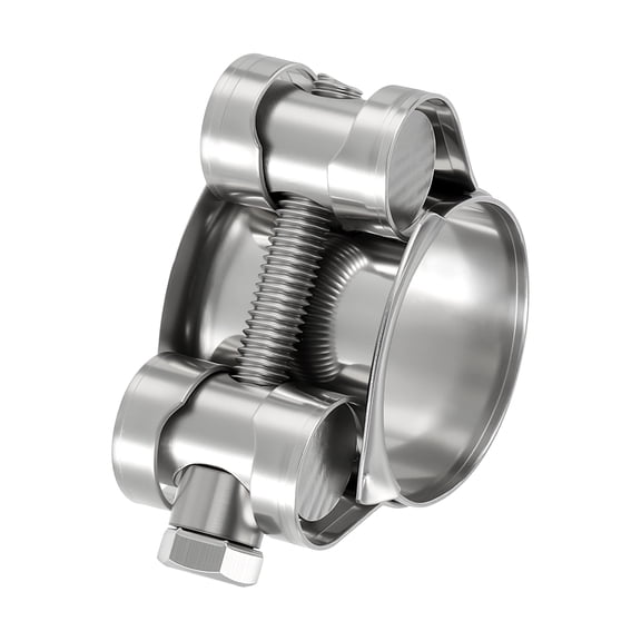 1 Pack 304 Stainless Steel T-Bolt Hose Clamps, Working Range 2.5" to 2.6"(64-67mm) Heavy Duty Turbo Intake Clamps, Metal Fuel Line Clamping for Turbo Tubes, Intercooler, Radiator