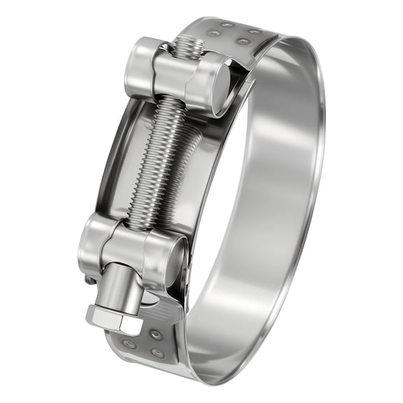 1 Pack 304 Stainless Steel T-Bolt Hose Clamps, Working Range 2.9" to 3.1"(74-79mm) Heavy Duty Turbo Intake Clamps, Metal Fuel Line Clamping for Turbo Tubes, Intercooler, Radiator