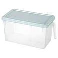 thumbnail image 1 of 1 Pack 31-cup Plastic Storage Containers with Lid Large Square Food Storage Organizer Stackable Refrigerator Organizer with Handle Kitchen Containers for Fruits Vegetables Meat Egg(Blue), 1 of 6