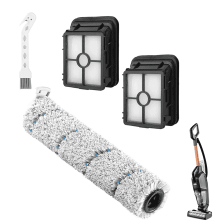 1 Pack 3513 Brush Roller & 2 Pack Filter Replacement for Bissell CrossWave Cordless Max 2554 2554A 2590 2593 2596 2597, HydroSteam Plus 35151 3515 3513 3518 B0440 Vacuums, Part 1618638 1608684